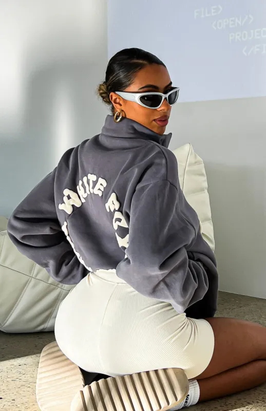 Project 5 Zip Front Sweater Volcanic sold by White Fox Boutique