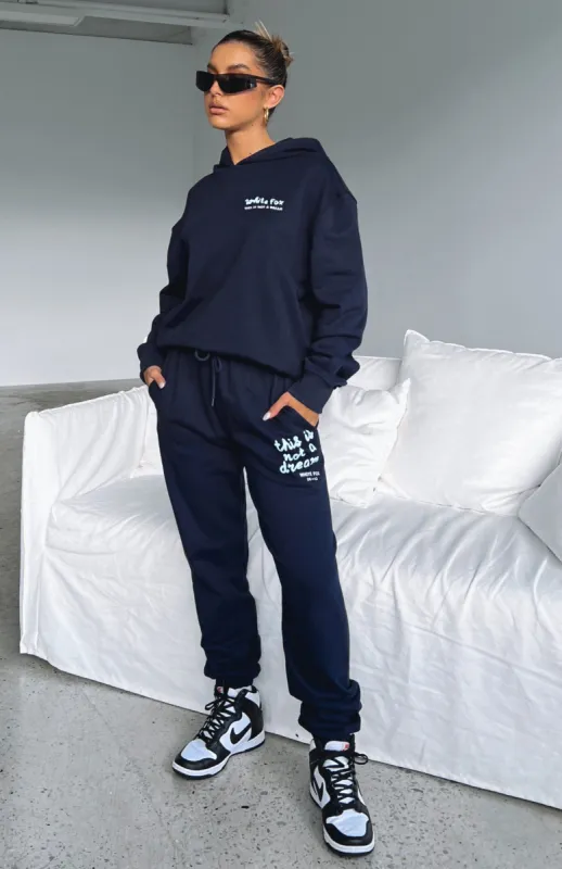 Not A Dream Sweatpants Navy sold by White Fox Boutique