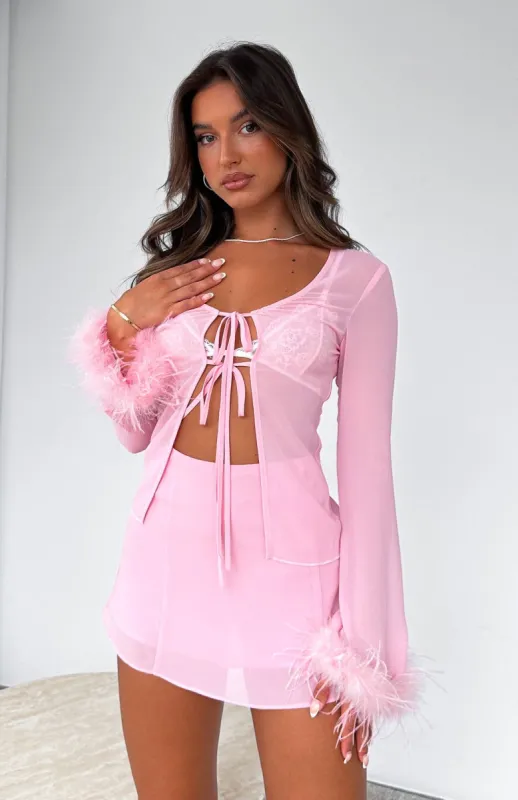 Spice It Up Long Sleeve Top Pink sold by White Fox Boutique