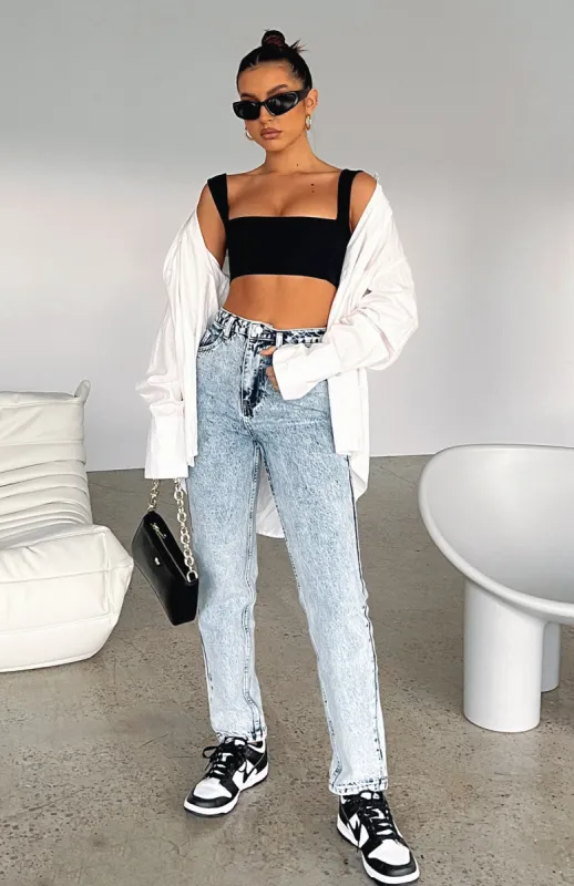 Rock Your Body Boyfriend Jeans Mid Blue sold by White Fox Boutique