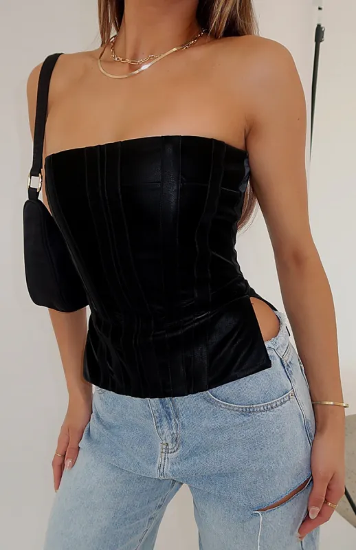 Only You Bustier Black sold by White Fox Boutique