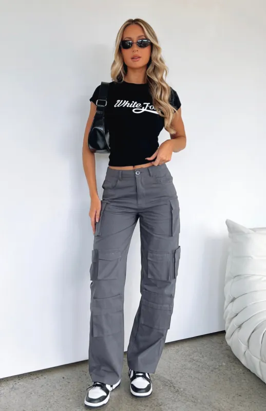 Run Right Back Pants Charcoal sold by White Fox Boutique