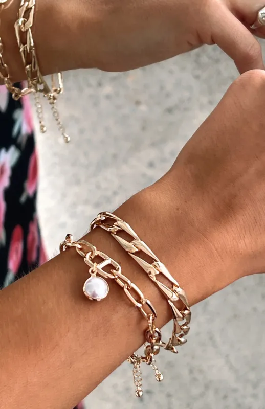 Eleanor Bracelet Set Gold sold by White Fox Boutique
