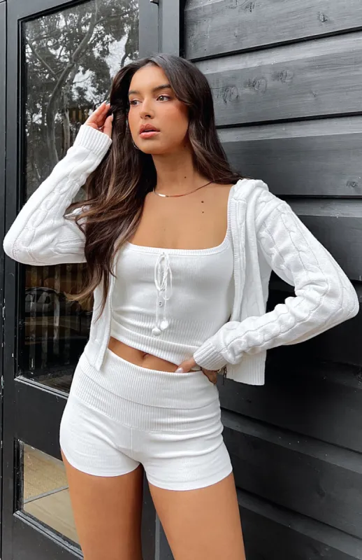 Ski Girl Knit Jacket Off White sold by White Fox Boutique