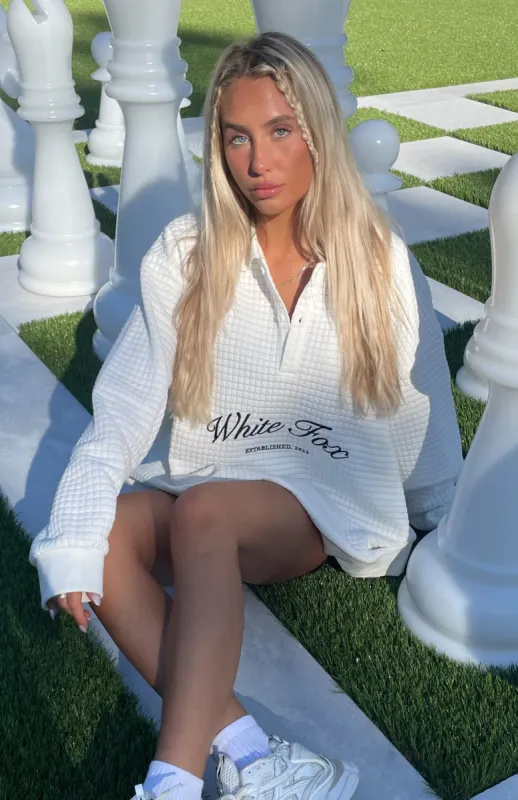 Long Way Home Sweater White made by White Fox Boutique