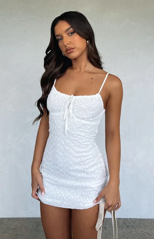 Find Me Outside Mini Dress White sold by White Fox Boutique
