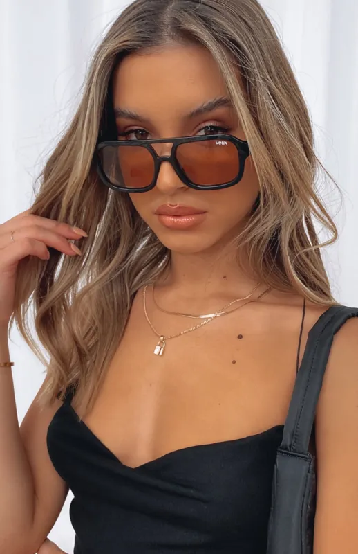 Berlin Sunglasses Black sold by White Fox Boutique