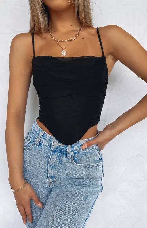 Out Of Focus Bustier Black sold by White Fox Boutique