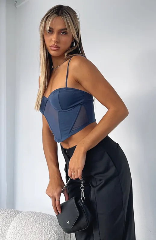 Need You Around Mesh Bustier Steel sold by White Fox Boutique