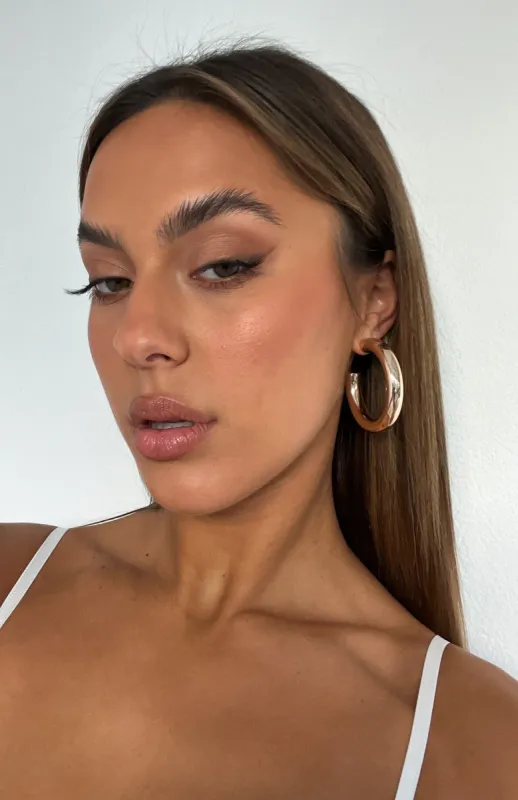 Brunie Hoop Earrings Gold sold by White Fox Boutique