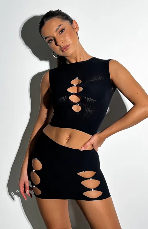 All To Myself Crop Black sold by White Fox Boutique