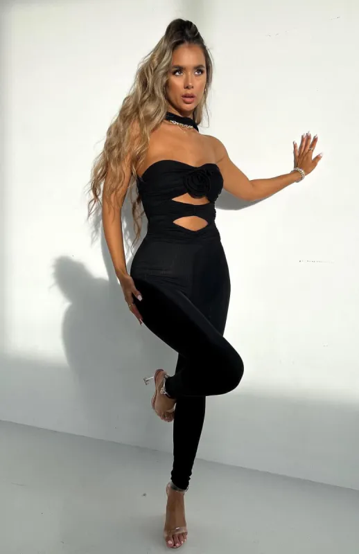 Take A Photo Jumpsuit Black sold by White Fox Boutique