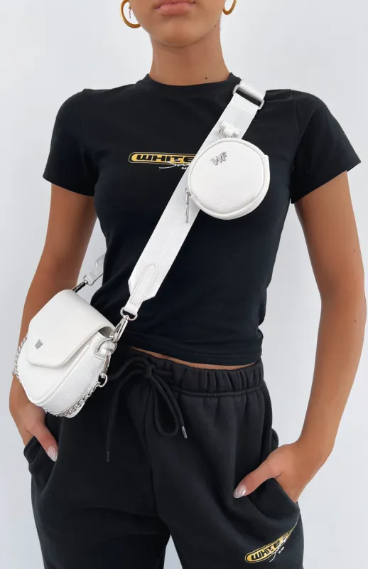 Zoe Bag White PU sold by White Fox Boutique