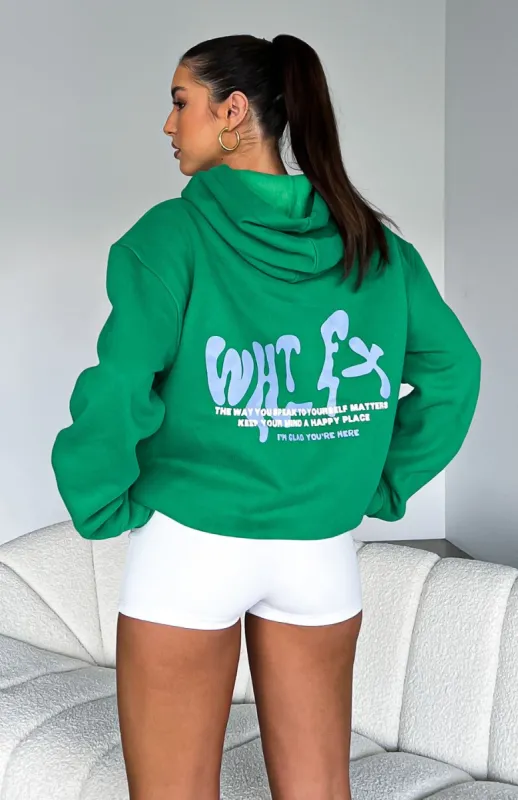 Happy Place Hoodie Green sold by White Fox Boutique