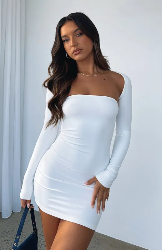 Stuck In Denial Two Piece Dress White sold by White Fox Boutique