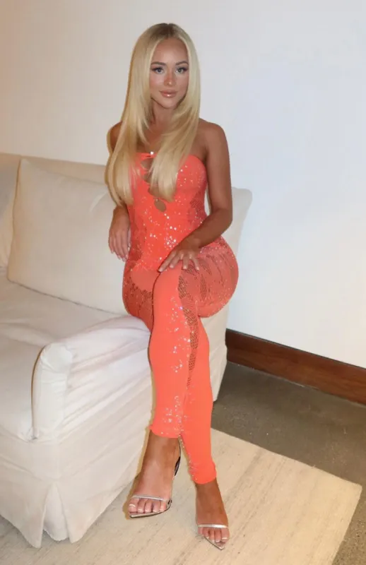 Out Of This World Jumpsuit Flame sold by White Fox Boutique