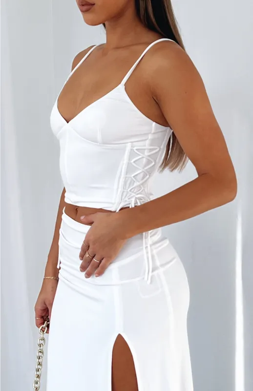 Search For Love Crop Off White made by White Fox Boutique