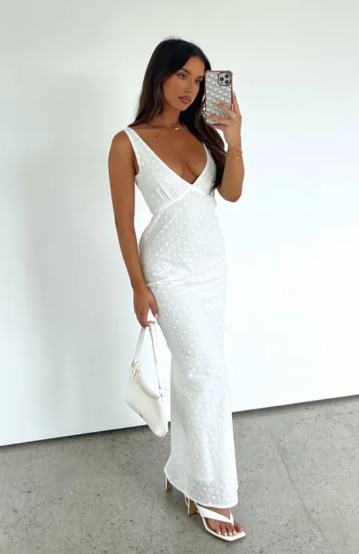 Say You're Mine Maxi Dress White sold by White Fox Boutique