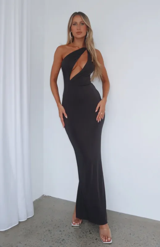 Levitating Maxi Dress Charcoal sold by White Fox Boutique