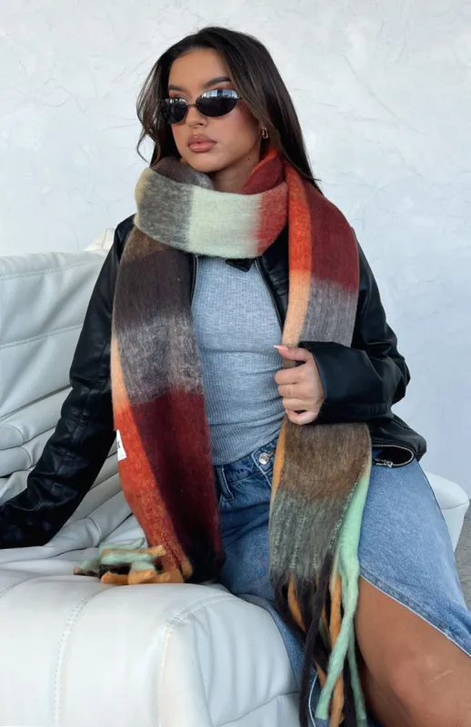 Winter Warmth Oversized Scarf Rust sold by White Fox Boutique