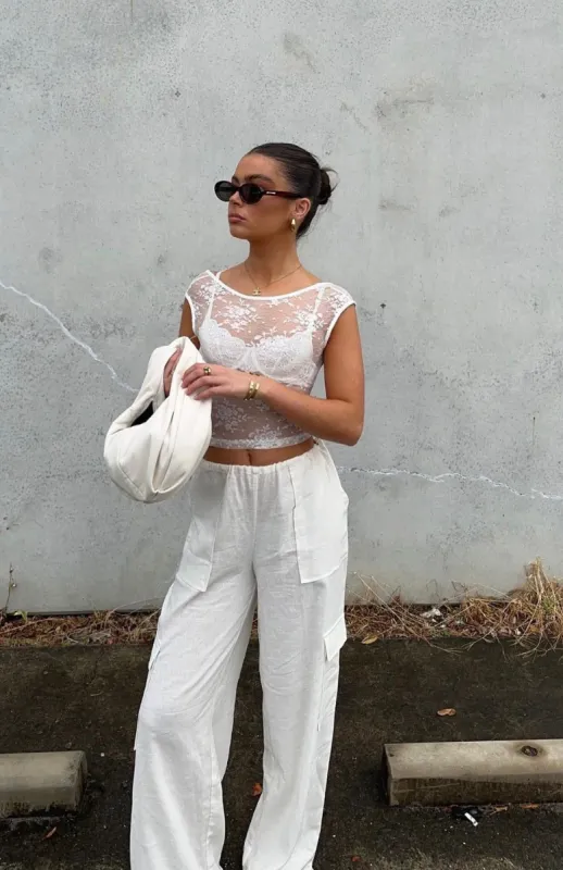 It's Always Me And You Pants Off White sold by White Fox Boutique