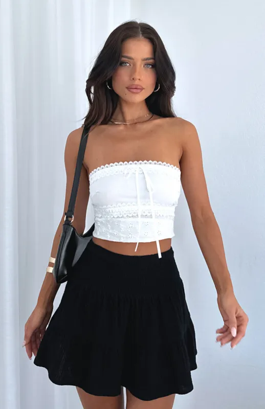 Time To Go Mini Skirt Black sold by White Fox Boutique