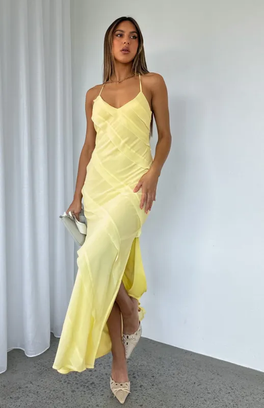 From Another World Maxi Dress Lemon Sorbet sold by White Fox Boutique