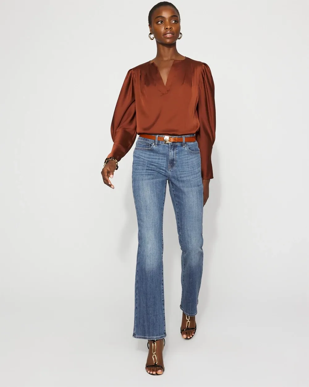 Mid-Rise Bootcut Jean sold by White House Black Market