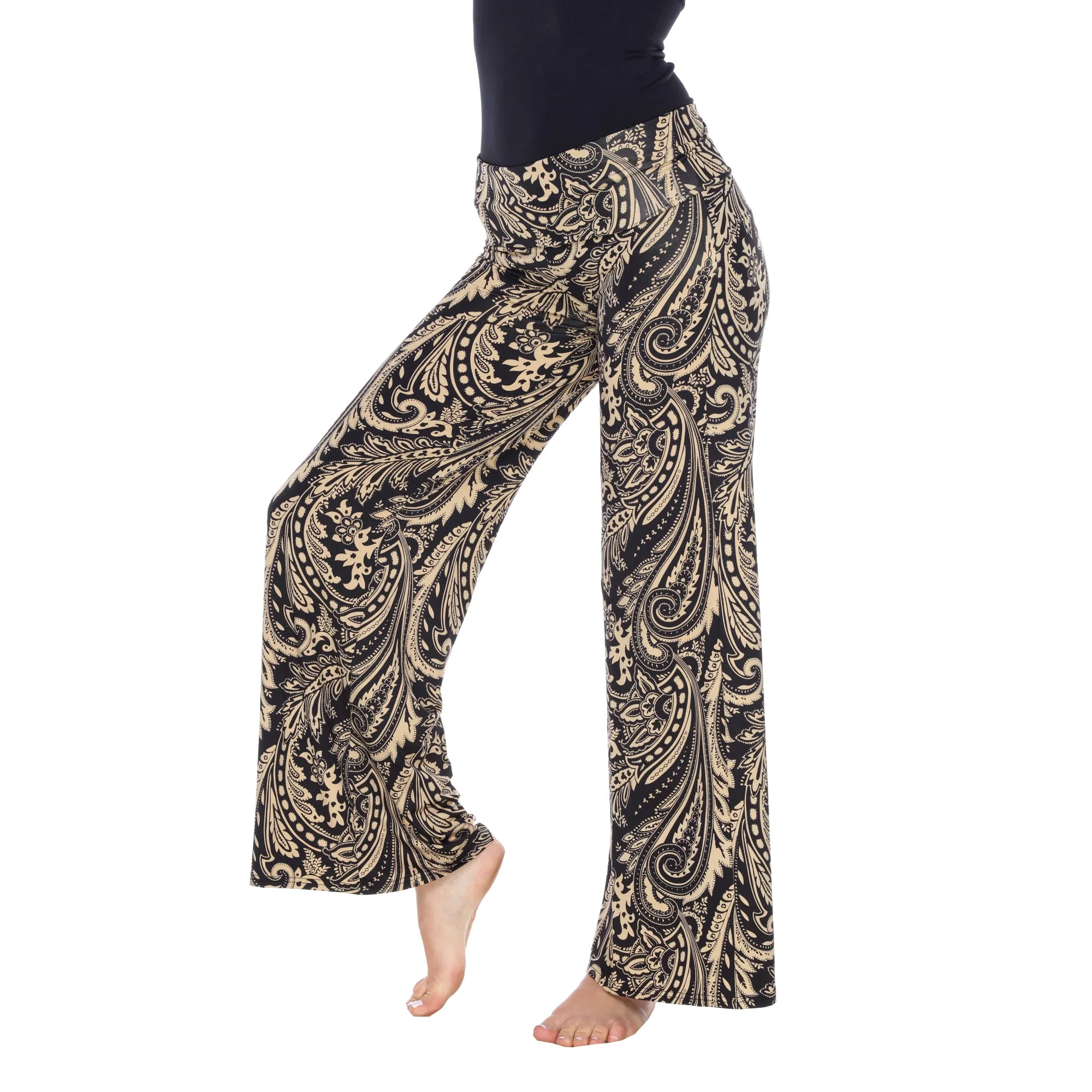 Women's Brown Paisley Printed Palazzo Pants sold by White Mark product image thumbnail 2