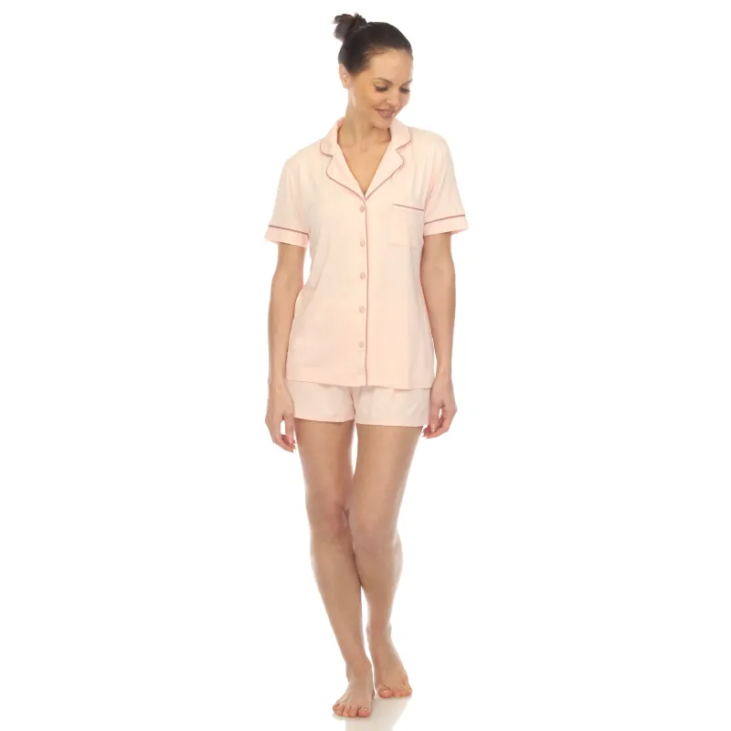 Women's Short Sleeve Bamboo Pajama Set sold by White Mark