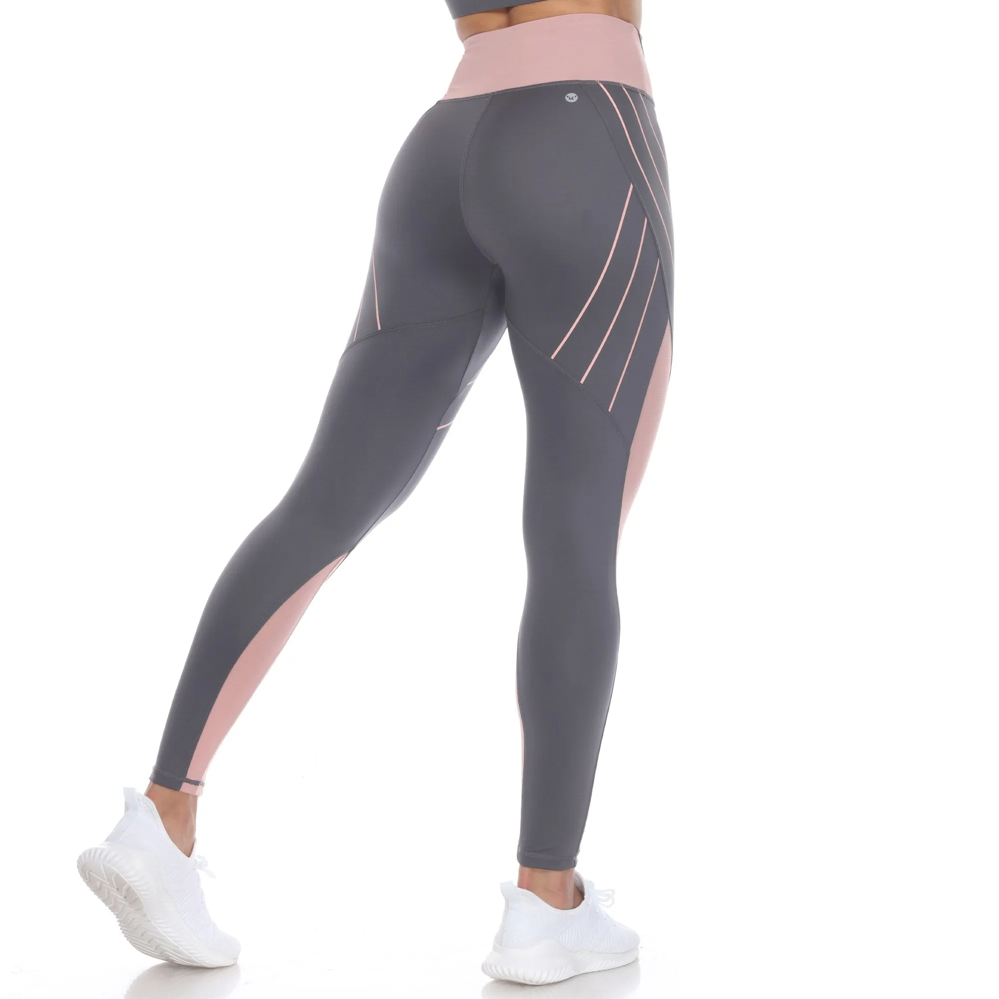 Women's High-Waist Reflective Piping Fitness Leggings sold by White Mark product image thumbnail 3