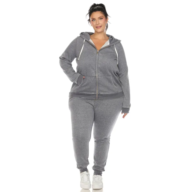 Women's Plus Size Burnout Jogger Set sold by White Mark
