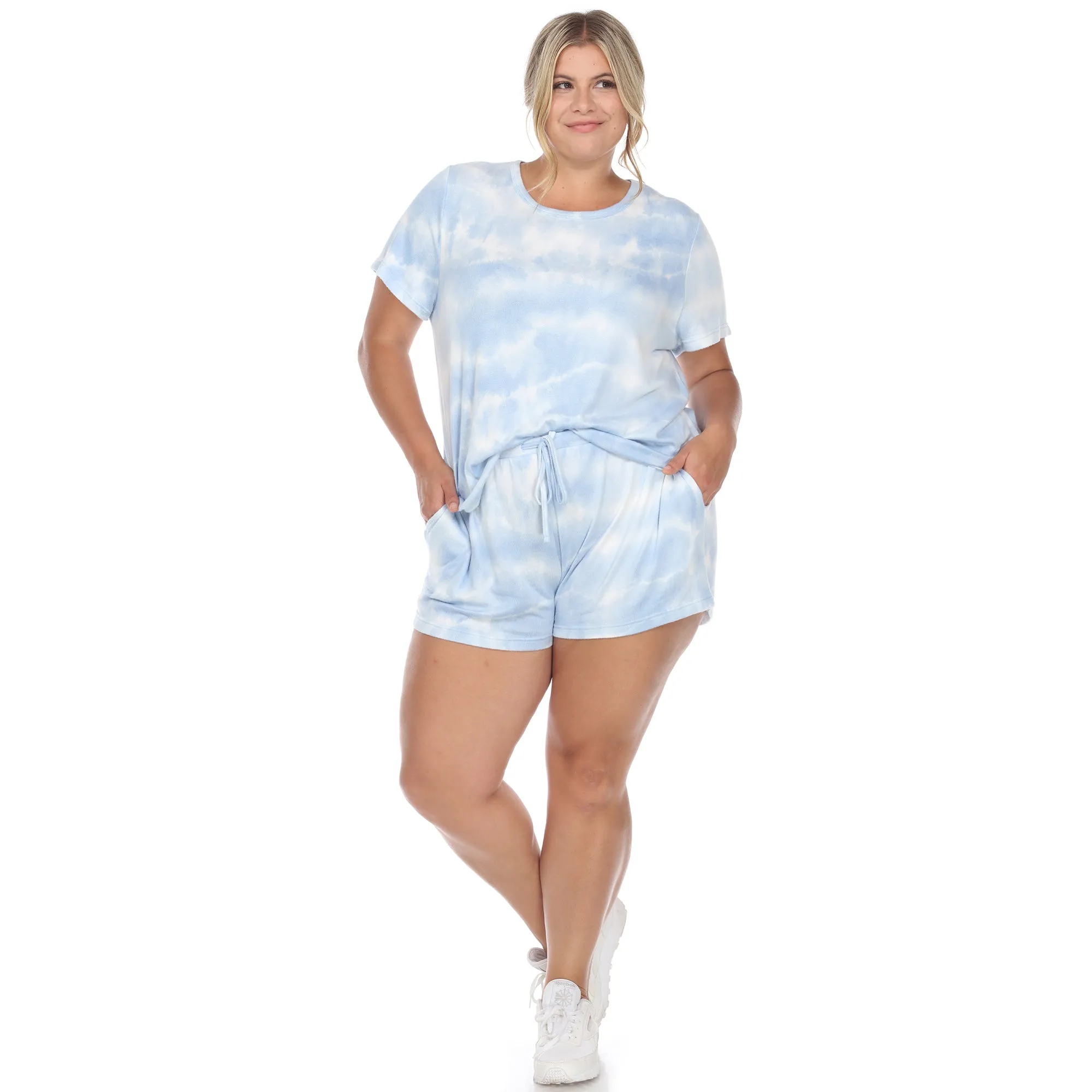 Women's Plus Size 2 Piece Top & Shorts Lounge Set sold by White Mark product image thumbnail 2