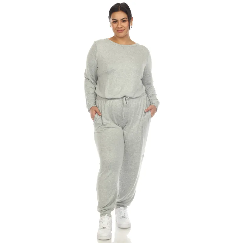 Women's Plus Size 2 Piece Lounge Set sold by White Mark