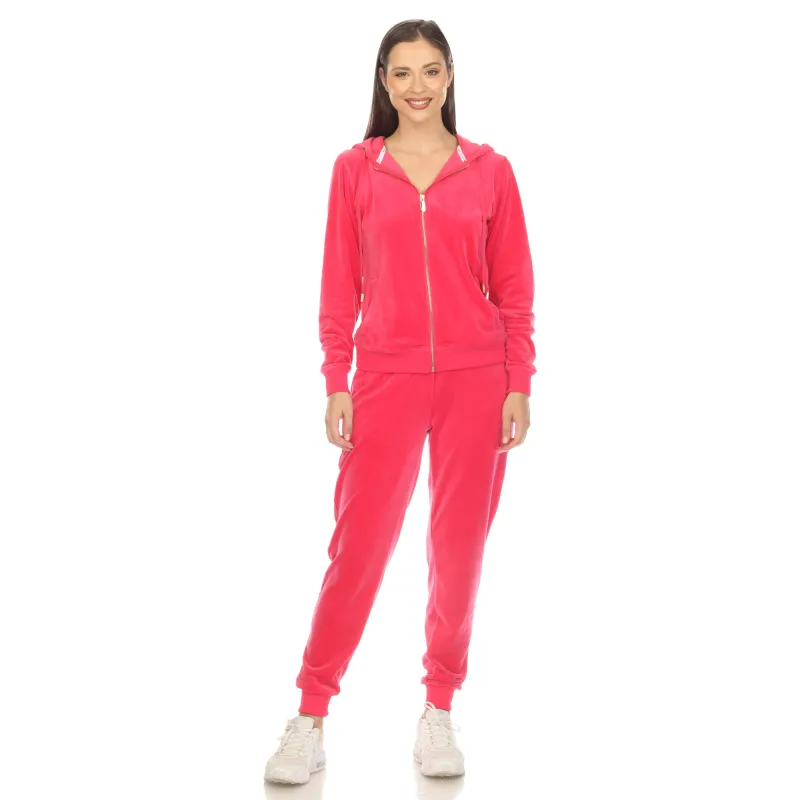 2 Piece Velour Tracksuit Set sold by White Mark
