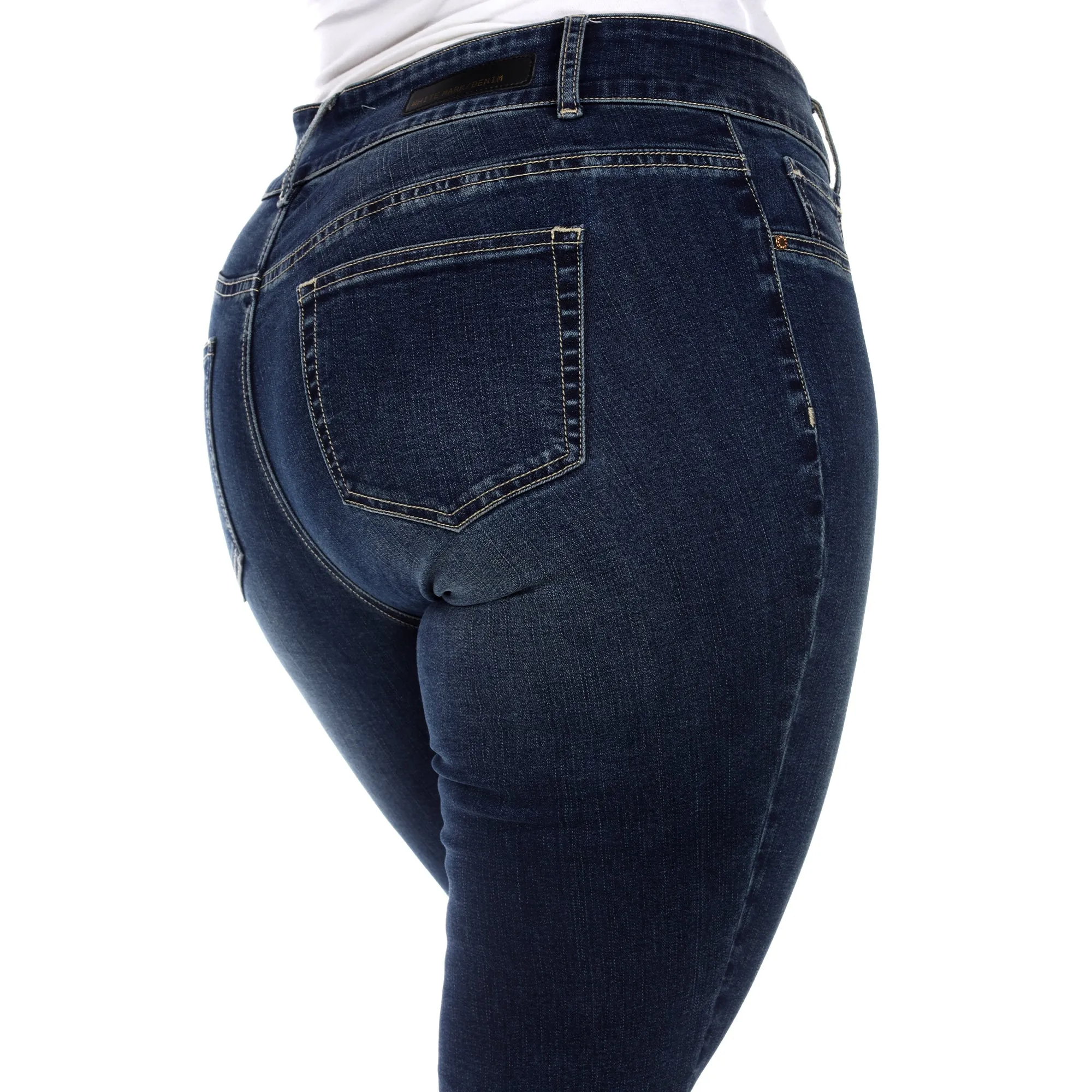 Women's Plus Size Capri Jeans sold by White Mark product image thumbnail 4