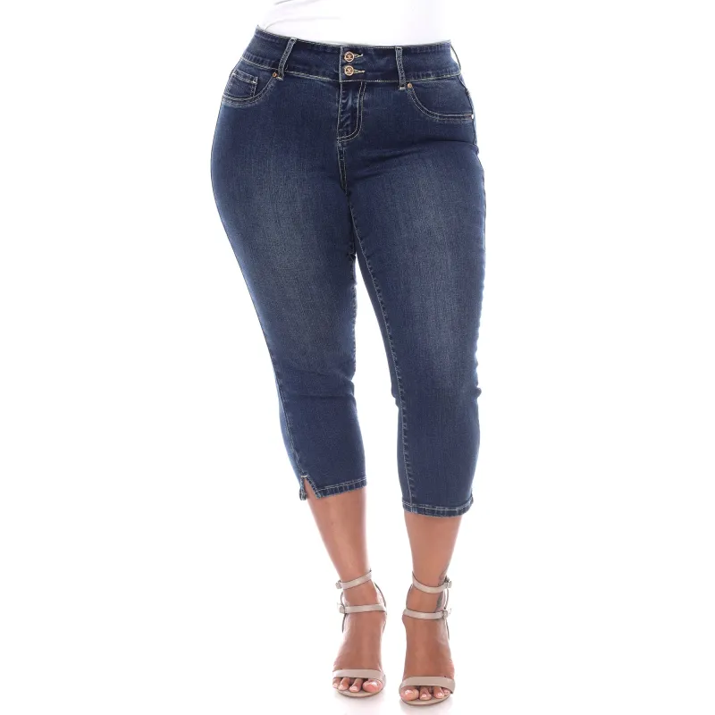 Women's Plus Size Capri Jeans sold by White Mark