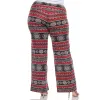 Women's Plus Size Printed Palazzo Pants sold by White Mark