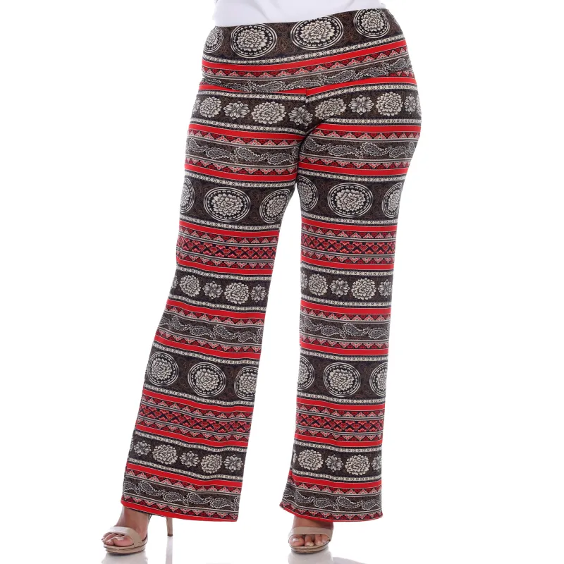 Women's Plus Size Printed Palazzo Pants sold by White Mark