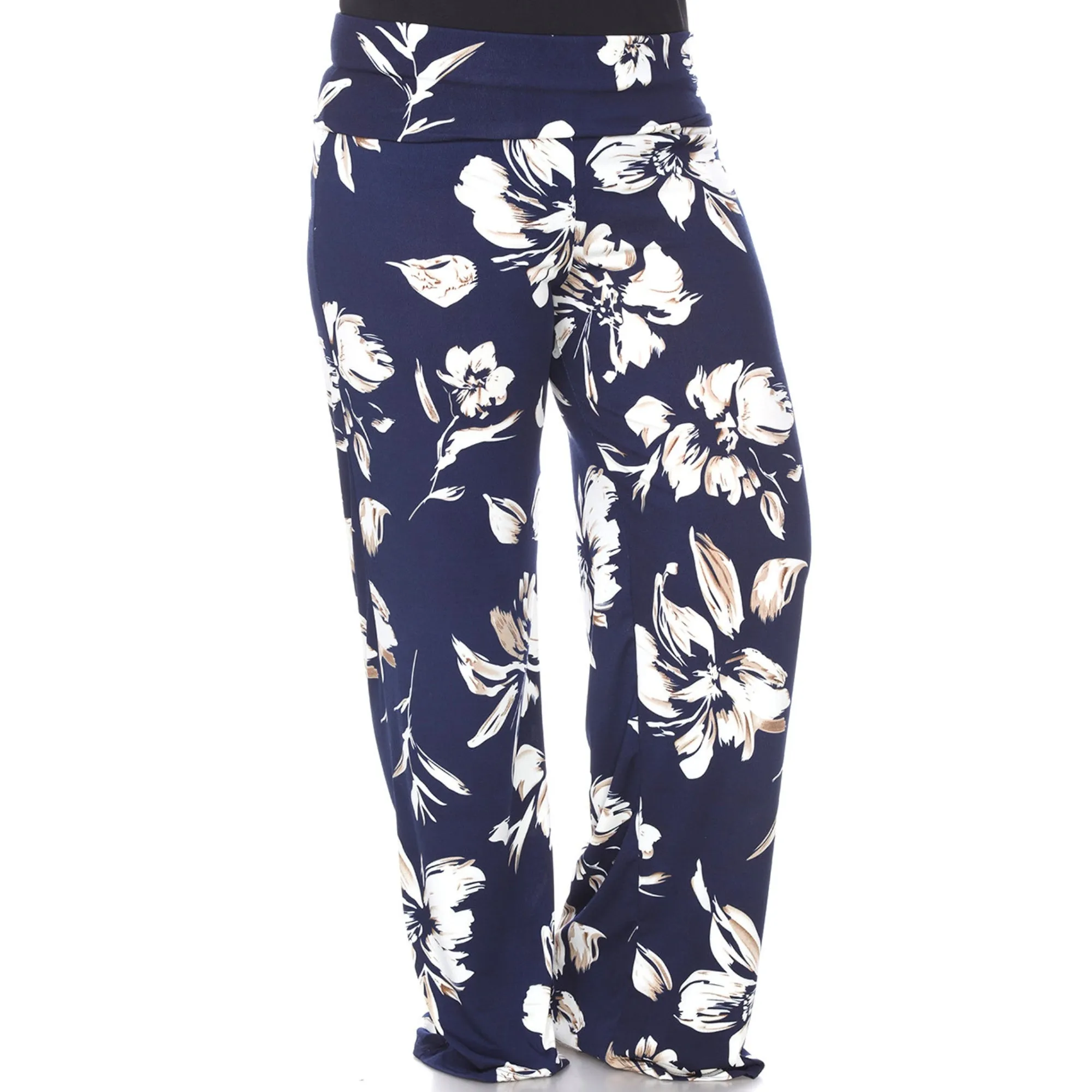 Women's Plus Size Floral Palazzo Pants sold by White Mark