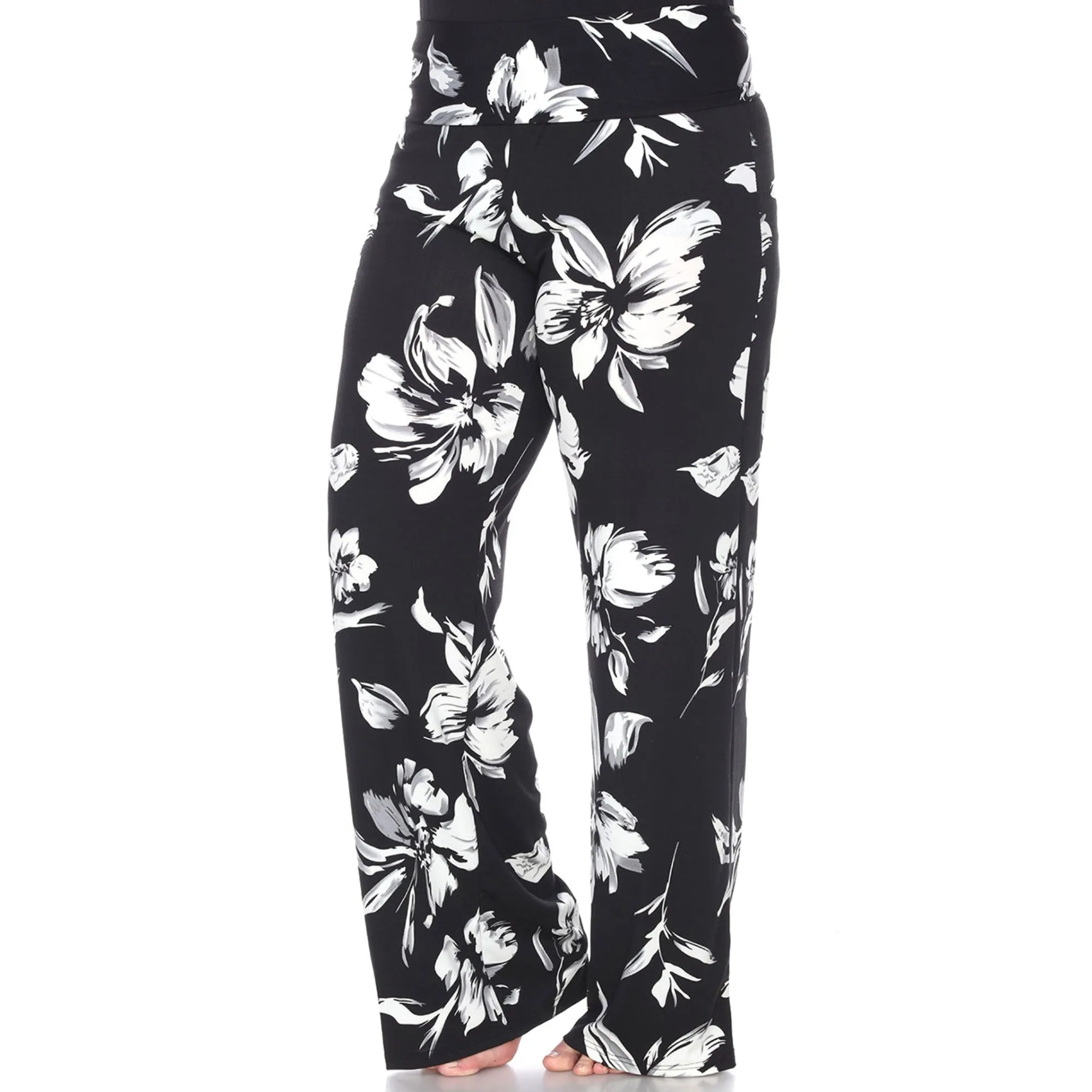 Women's Plus Size Floral Palazzo Pants sold by White Mark product image thumbnail 5
