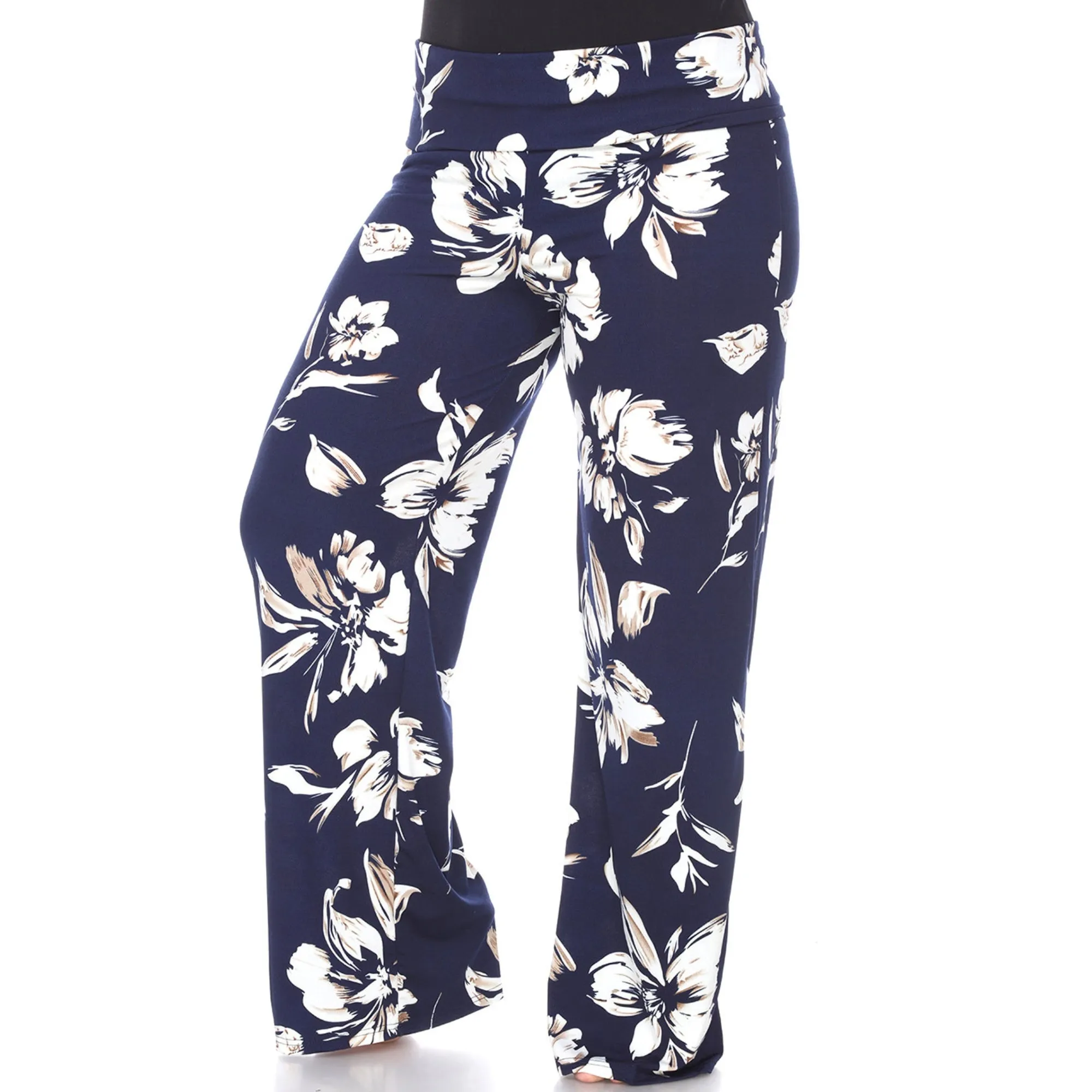 Women's Plus Size Floral Palazzo Pants sold by White Mark product image thumbnail 2