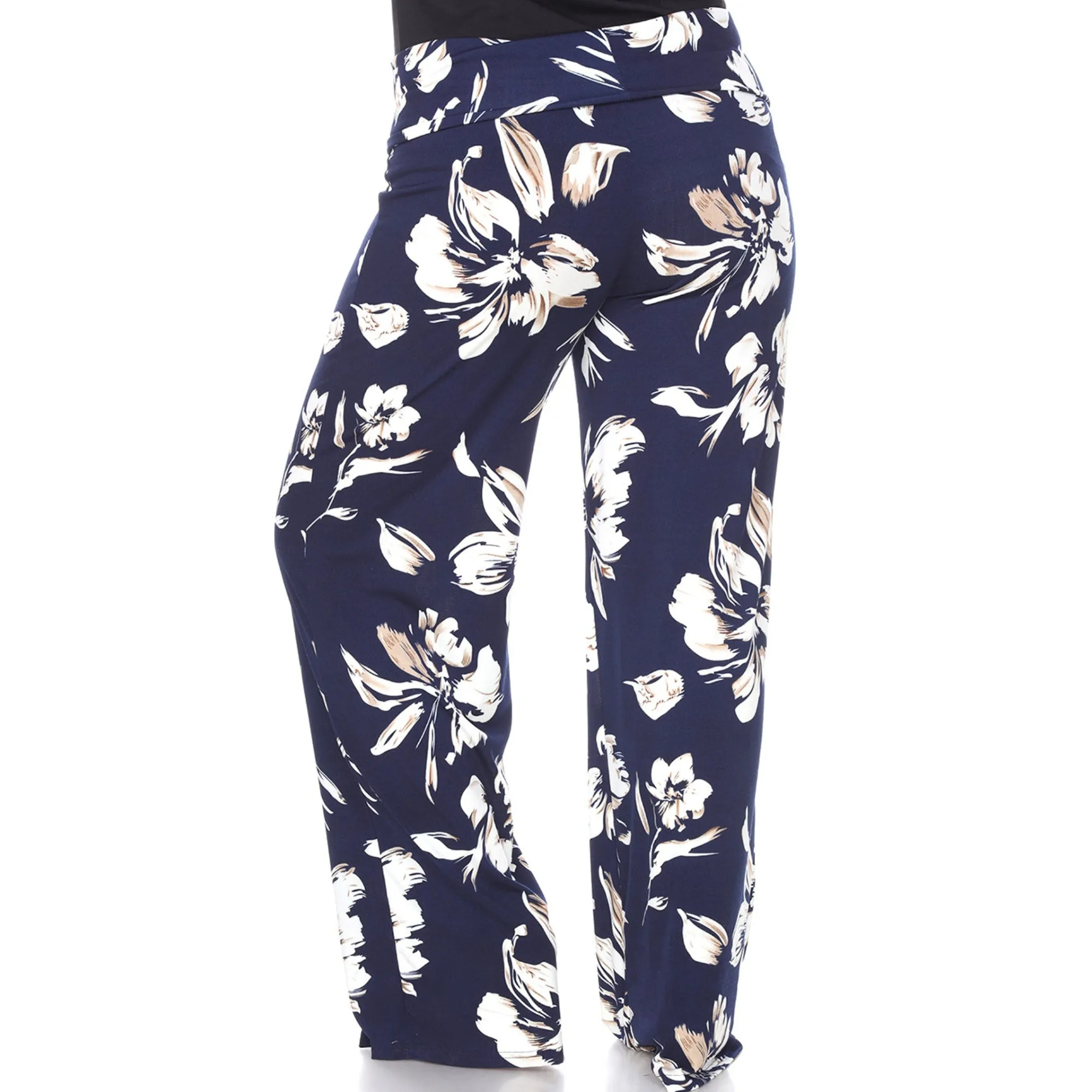 Women's Plus Size Floral Palazzo Pants sold by White Mark product image thumbnail 3