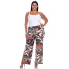 Women's Plus Size Paisley Printed Palazzo Pants sold by White Mark