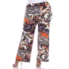 Women's Plus Size Paisley Printed Palazzo Pants sold by White Mark