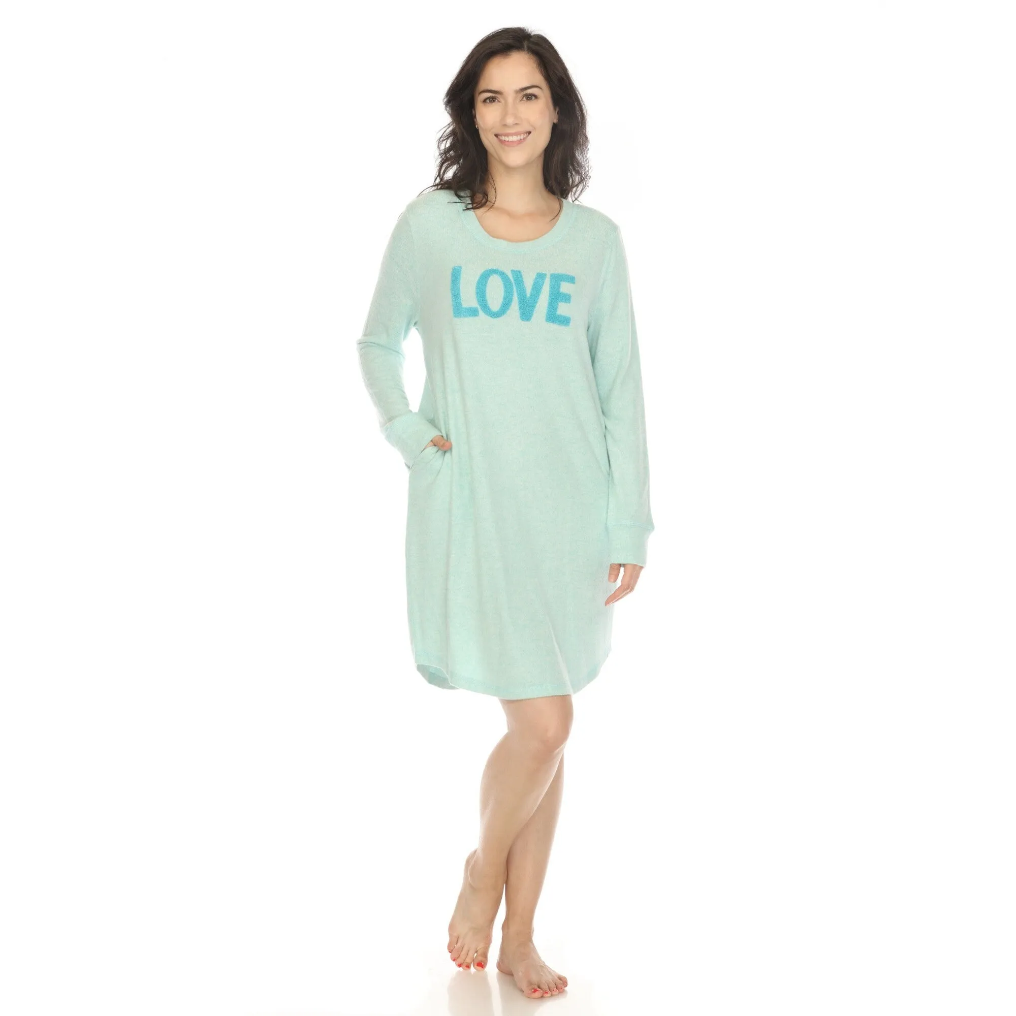Women's Long Sleeve Sleep Shirt sold by White Mark