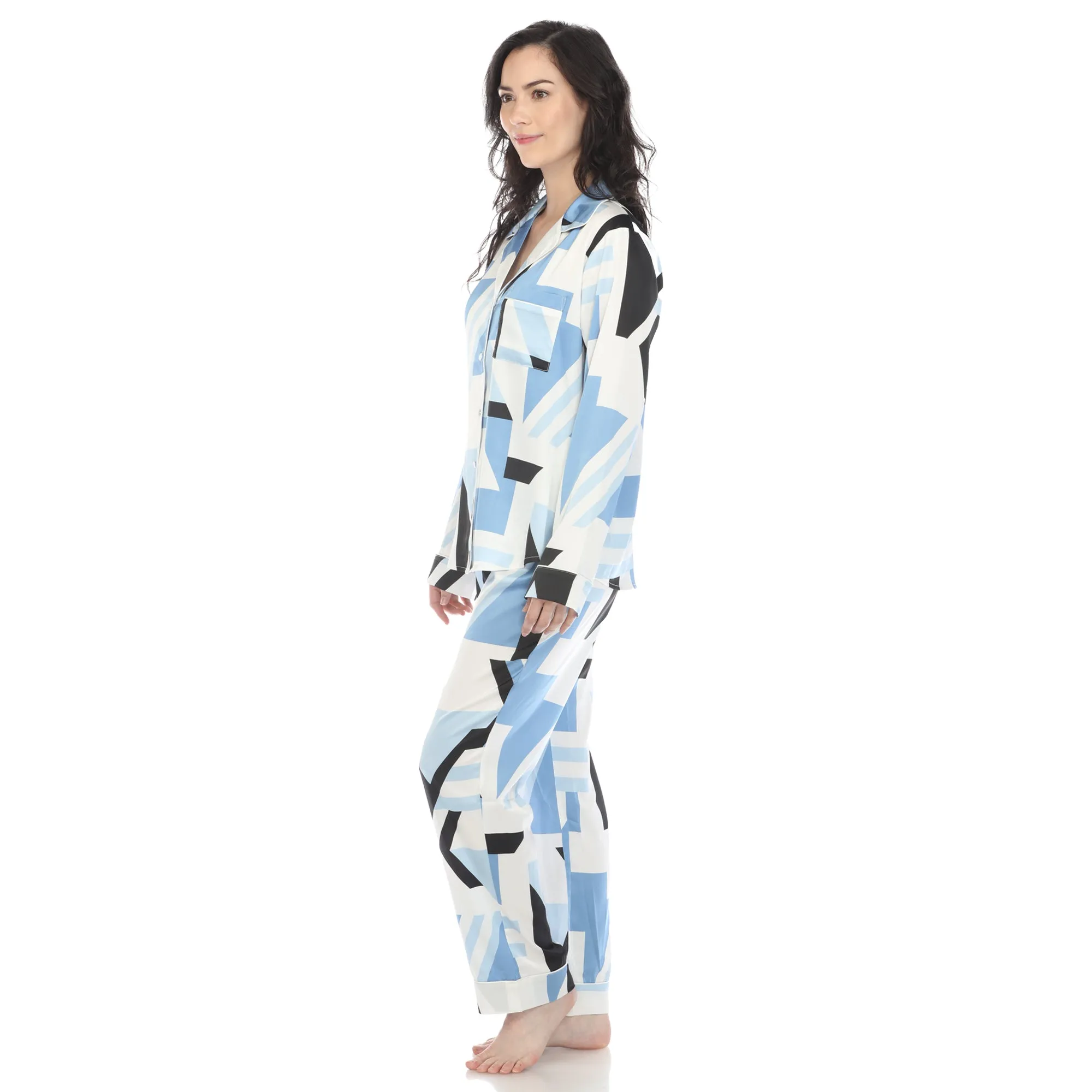 Women's Printed Satin Pajama Set sold by White Mark product image thumbnail 2