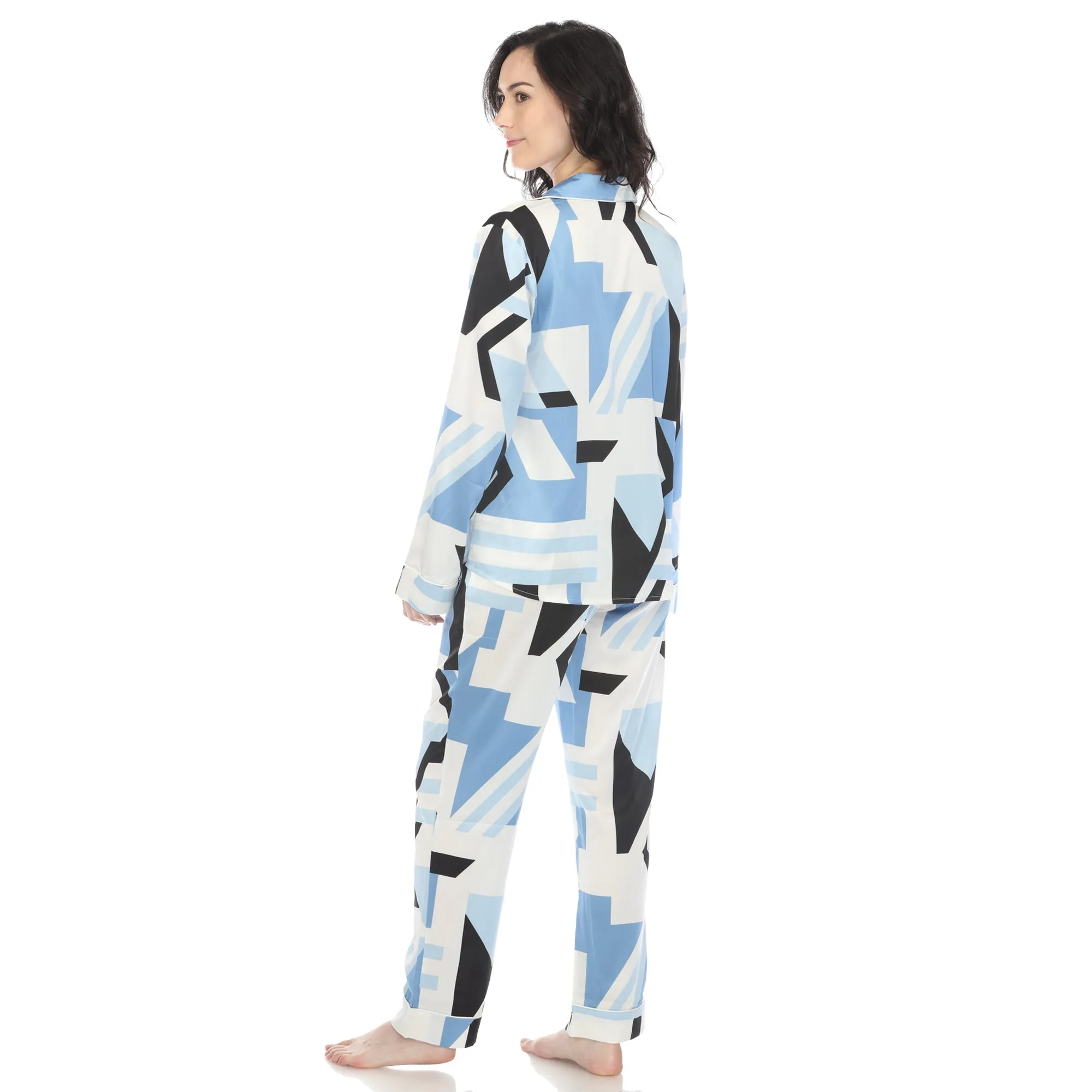 Women's Printed Satin Pajama Set sold by White Mark product image thumbnail 3