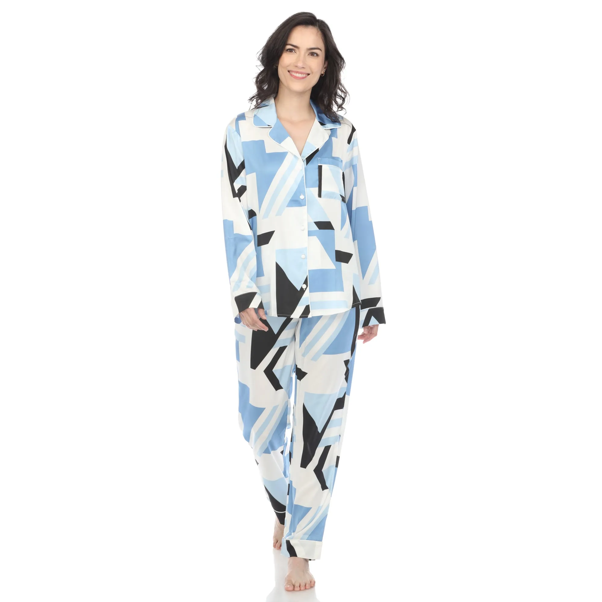 Women's Printed Satin Pajama Set sold by White Mark