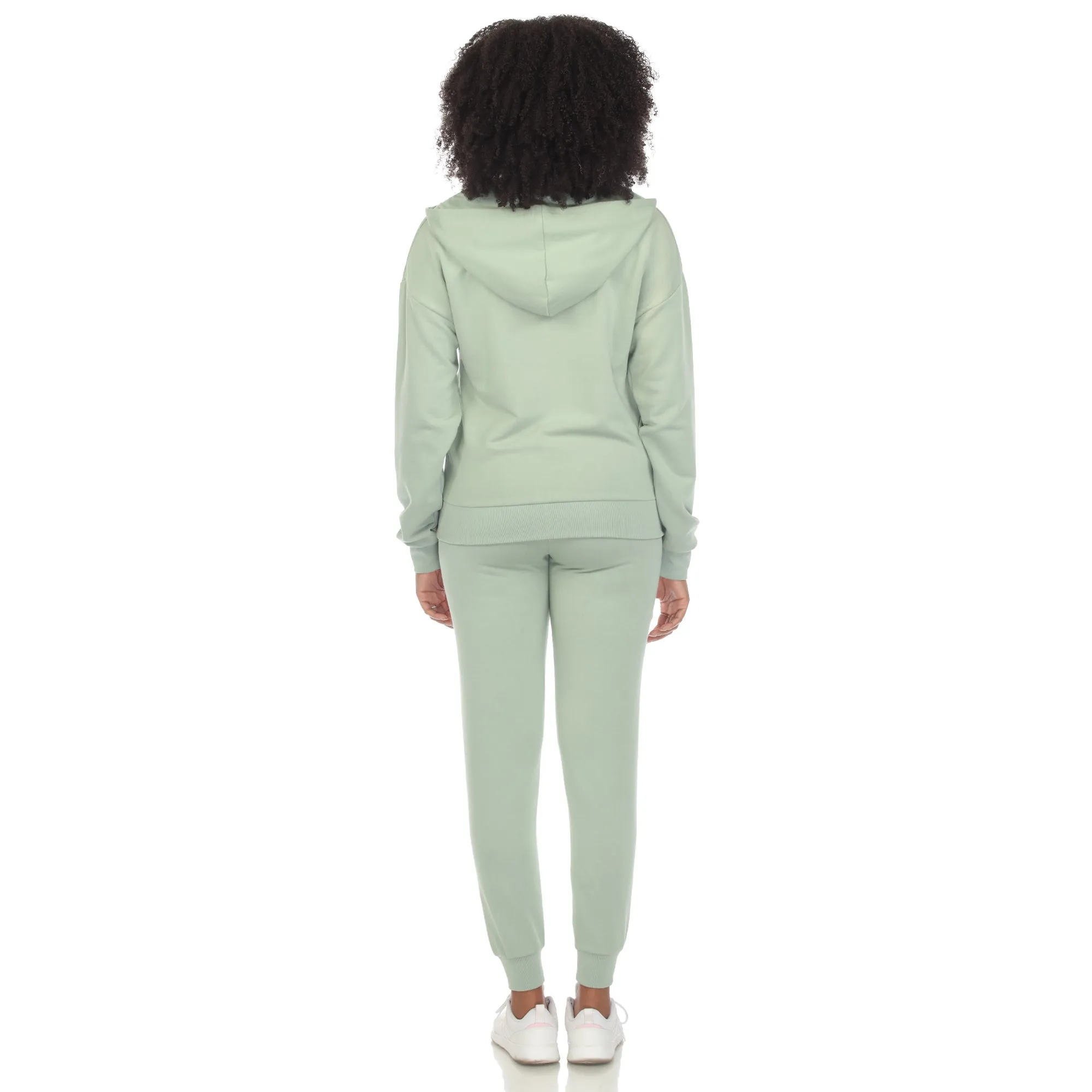 Women's Two Piece Fleece Sweatsuit Set sold by White Mark product image thumbnail 3